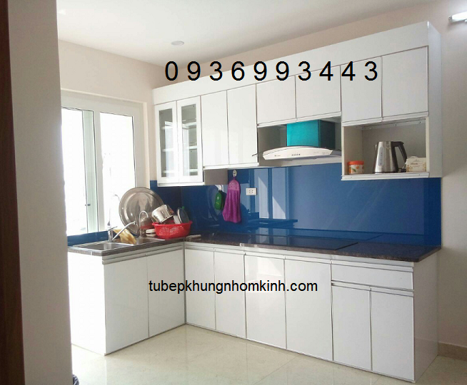 thi công tủ bếp nhôm cánh Acrylic đẹp thi công tủ bếp nhôm cánh Acrylic đẹp