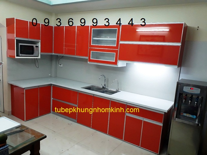 tủ bếp nhôm cánh Acrylic tủ bếp nhôm cánh Acrylic