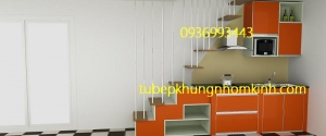 thiết kế tủ bếp acrylic