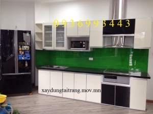 tủ bếp Acrylic chữ I đẹp