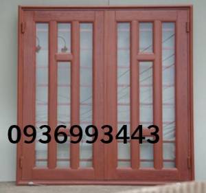 Cửa sổ nhôm vân gỗ 2 cánh mở