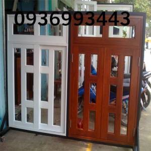 Cửa sổ nhôm vân gỗ