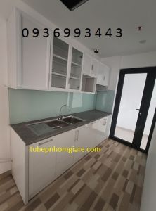 thiết kế tủ bếp nhôm sơn tĩnh điện