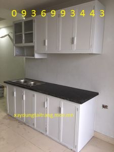 tủ bếp nhôm chữ I