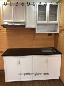 mẫu tủ bếp nhôm